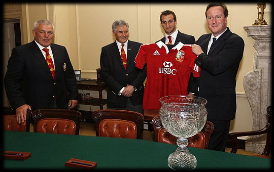 Warren Gatland David Cameron Prime Minister Lions 2013 Downing St